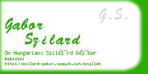 gabor szilard business card